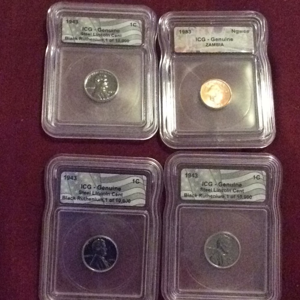 4 ICG Genuine Slabbed Coins and 1 INB Slab